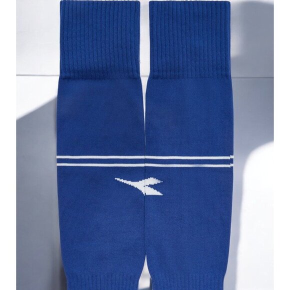 Diadora Padova Classic Blue Soccer Socks White Stripes NEW Medium Lot of 2 - Picture 3 of 4
